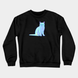 Light Blue Cat Crewneck Sweatshirt